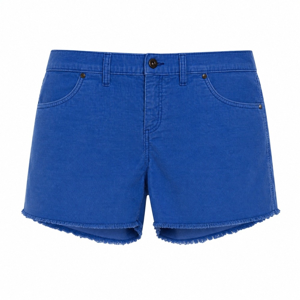 Carve Designs Blue Corduroy Cut Off Shorts Organic Cotton Blend Size 12